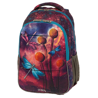 Polo Prisma Σχολική Τσάντα Πλάτης Δημοτικού Πολύχρωμη με Θήκη για Παγούρι 25lt 9-01-023-8138