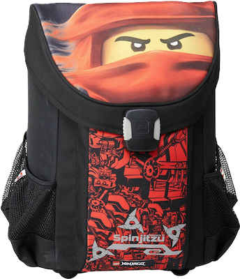LEGO Ninjago Σχολική Τσάντα Πλάτης Δημοτικού Κόκκινη με Θήκη για Παγούρι 20043-2202